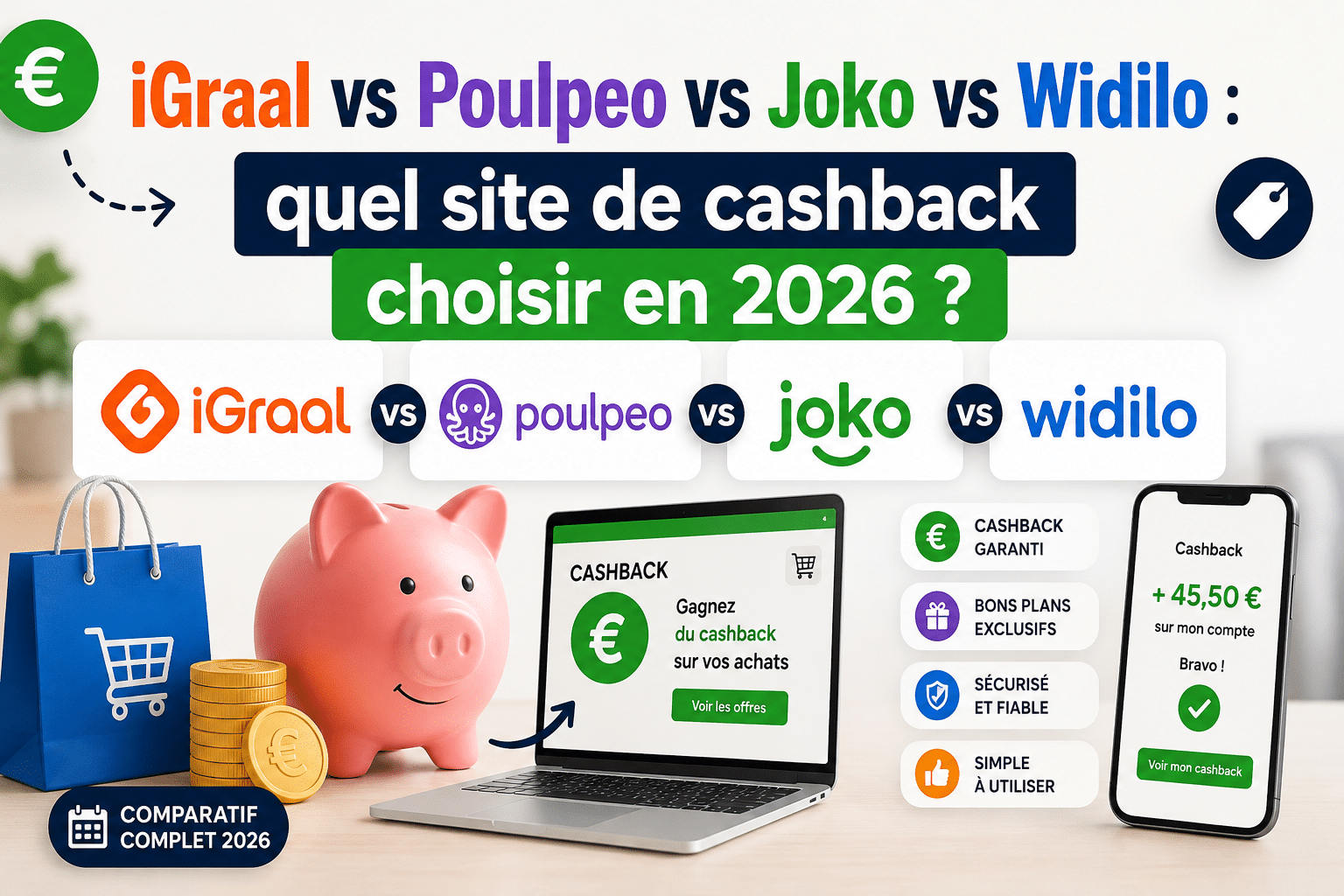 iGraal vs Poulpeo comparatif cashback 2026